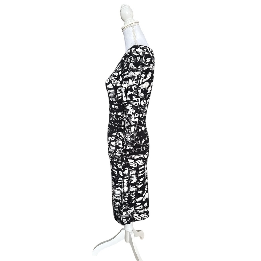 Calvin Klein abstract black & white dress size XS - Picture 4 of 11